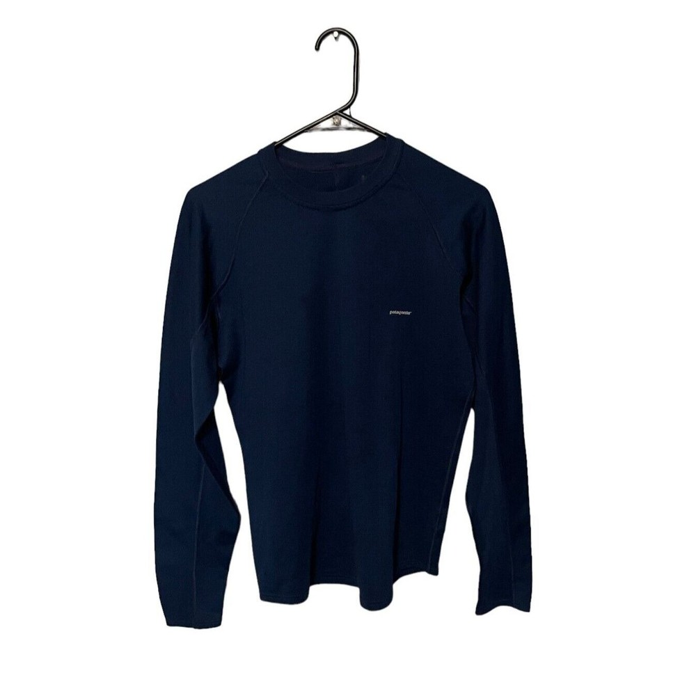 Patagonia Capilene Shirt Mens Small Blue Lightweight Baselayer Outdoor Hiking